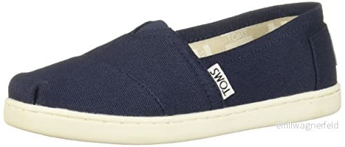 TOMS Alpargata Core unisex barn Loafer platt, Marinblå, 37 EU 889556262762
