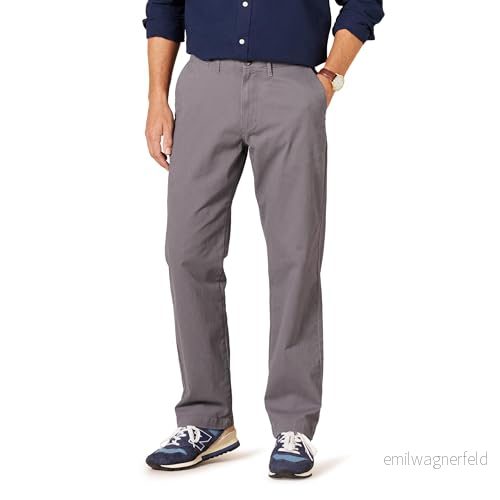 Amazon Essentials herr Classic Fit casual stretch chino byxa, mörkgrå, 32 B x 34 L 191770591833