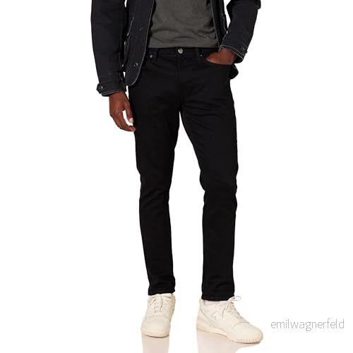 Amazon Essentials Herr Skinny Fit Stretch Jean, Svart, 38 W x 29 L 191770620250
