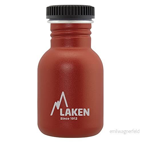 Laken Stainless Simbi Bhodhoro neBlack Thread plug uye Wide Muromo 350ML, Tsvuku 8412544043894
