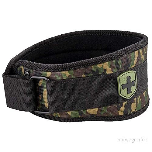 Harbinger tyngdlyftningsbälte i nylon med flexibel ultralätt skumkärna, styrkningsutrustning, skogsmark, 11,5 cm, storlek M 3700006224710