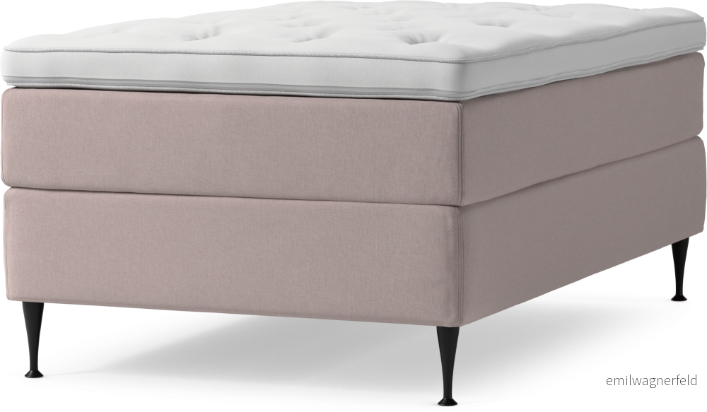 Delux Dream Kontinentalsäng, enkelsäng 120 cm med bäddmadrass och sängben LiIKj