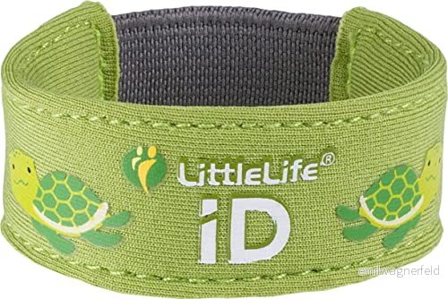 LittleLife säkerhetsarmband, barn iD armband med kort för nödkontakt eller medicinsk information, sköldpadda 5031863126410