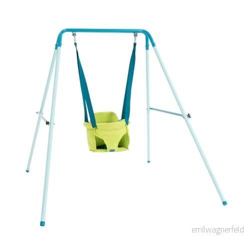 TP Toys hopfällbar babygunga kompakt, pulverlackerad metallgunga för inomhus/utomhusbruk, med halkfria fötter och enkel förvaring, perfekt spädbarn i åldrarna 6 månader+ 5021854105265
