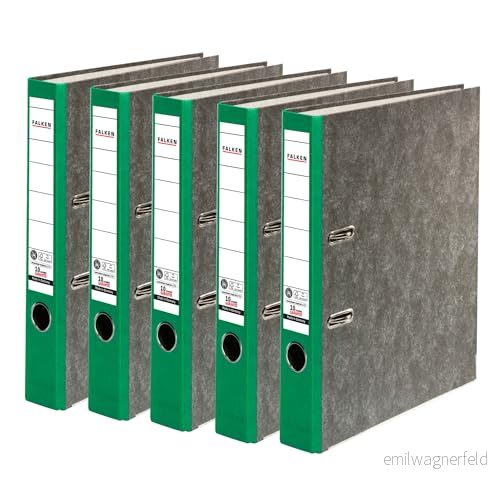 Original Falken 5 pack återvinningsmapp molnmarmor. Tillverkat i Tyskland. cm smal DIN A4 grön rygg ringpärm mapp brevmapp kontorsmapp kartongmapp CO2 neutral blå ängel 4014481246112