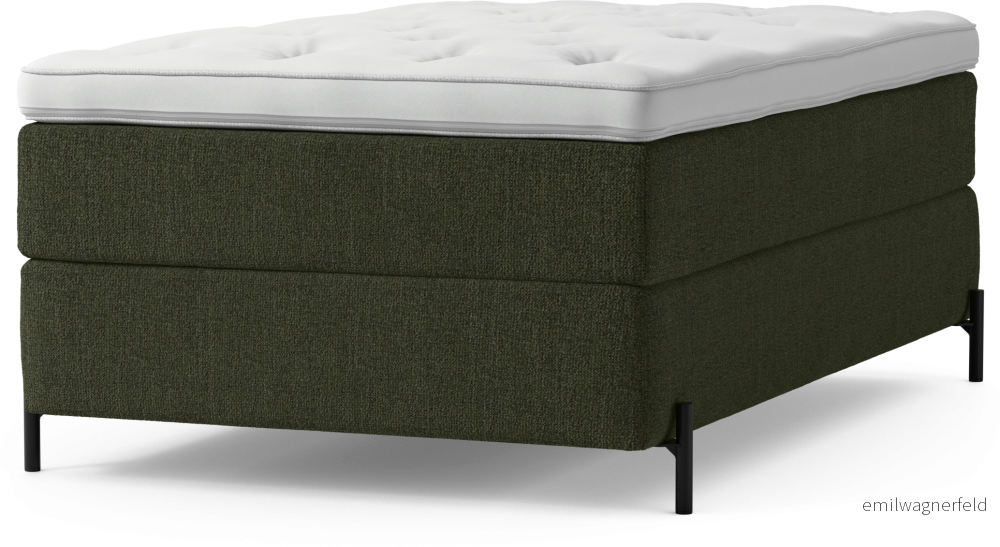 Delux Dream Kontinentalsäng, enkelsäng 120 cm med bäddmadrass och sängben BlrFS