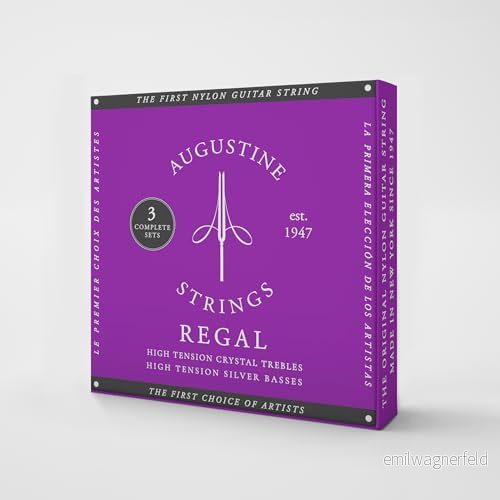 Augustine klassiska gitarrsträngar kungsblå 3 x set hög/hög 850033384673