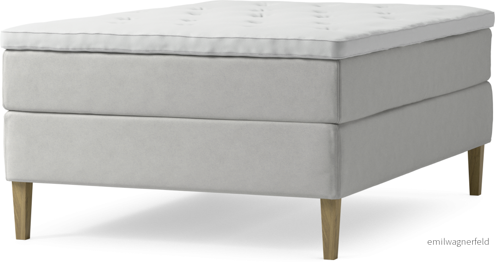 Delux Dream Kontinentalsäng, enkelsäng 140 cm med bäddmadrass och sängben 4pfHi