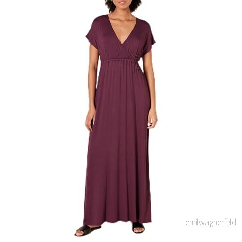 Amazon Essentials maxiklänning för kvinnor (finns i plusstorlek), vinröd, XX Large 195111906119