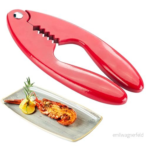 Avilia Kräftdjurstång av slitstark metall röd hummer skaltång, 23 x 10 1,5 cm, diskmaskinssäker, enkel öppning för kräftdjur 8056819002966