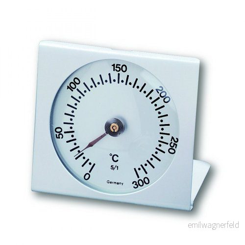 TFA Dostmann analog ugnstermometer, 14.1004.55, tillverkad av aluminium, värmebeständig, temperaturmätning i ugnen, silver, aluminium 4009816038067