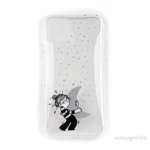 La Volatil mobiltelefonfodral, transparent anti stötskydd med mjuk TPU stötfångare, Pro Moon modell 8445183000089