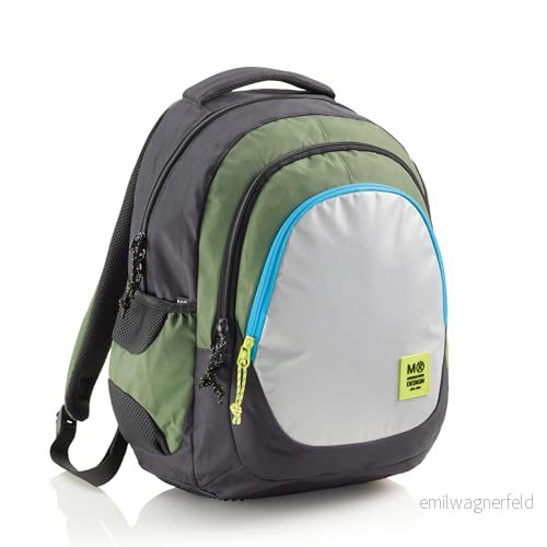 Miquelrius MOCH. Triple Berlin RECICL. Rider Green, Unisex Barn Skolryggsäck, Flerfärgad, 420 x 310 190 mm, 420x310x190 mm 8422593193327