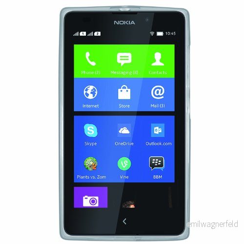Phonix Gel Protection Plus skal med skärmskyddsfolie för Nokia XL genomskinlig/vit 8018435242720