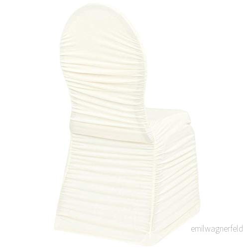 RCZ Decor 4414us Rynkad spandex stolskydd elfenben 1 st 662244121424
