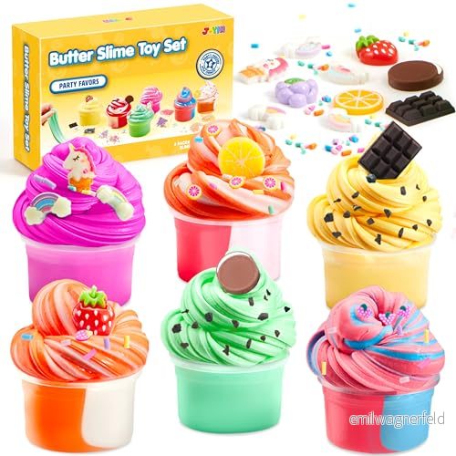 6 förpackningar smör slime leksak set 840332691602