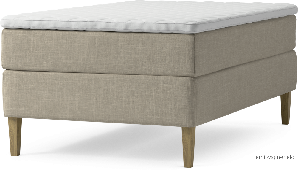 Delux Dream Kontinentalsäng, enkelsäng 120 cm med bäddmadrass och sängben pW1iP