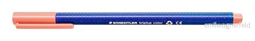 Staedtler 323 222 221 Fasermaler Triplus Farbe Lachs Dreikantschaft im Kartonetui, auswaschbar, circa 1 mm, 10 Stück, 4007817321065