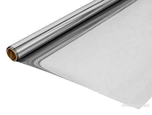GARDINIA Statisk spegelfilm, Insyns och solskydd, UV skydd, ogenomskinlig, 100% PVC, 90 x 200 cm, Silver 4003018353836