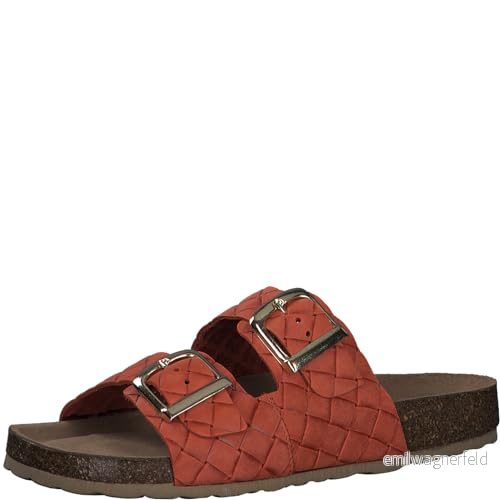 MARCO TOZZI Dam, läder, mjuk känsla ME fotbädd, 22740542 pantoletter, Orange Str, 39 EU, EU 4064231835936