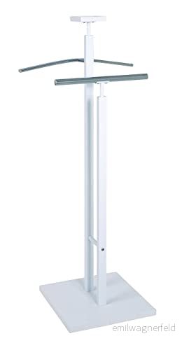 HAKU Möbel Betjäntställ krom, vit, MDF, metall Storlek: B 33 cm x H 109 D cm, Stil: Modern 4001070383440