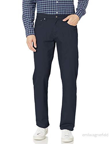 Amazon Essentials mäns avslappnad passform 5 ficka stretch twillbyxor, marinblå, 33 B x 32 L 193548632175