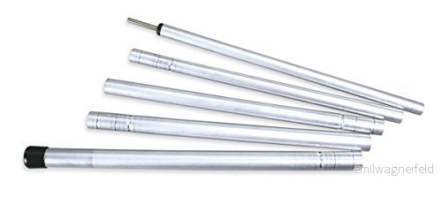 Tatonka Tarpstång 180 cm Anslutbar, 5 delad av aluminium med 1,80 meter lång för att spänna upp tarps och markis 4013236249811