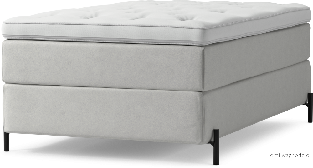 Delux Dream Kontinentalsäng, enkelsäng 120 cm med bäddmadrass och sängben pcBll