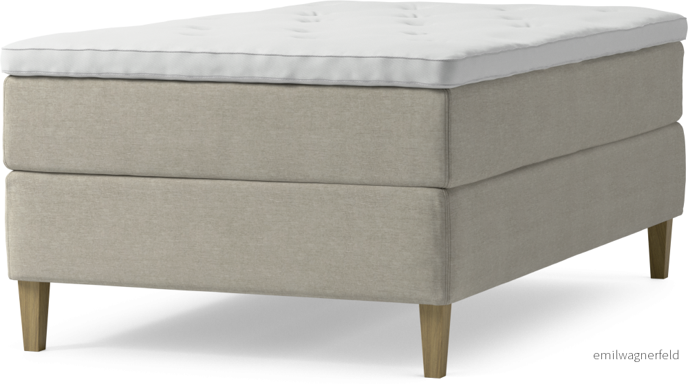 Delux Dream Kontinentalsäng, enkelsäng 120 cm med bäddmadrass och sängben maFgM