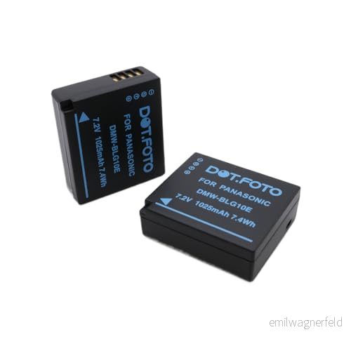 2 x Dot.Foto DMW BLE9, BLE9E, BLG10, BLG10E Premium 7.2v / 1025mAh Kompatibelt Batteri för Panasonic DC TZ99, TZ90 DMC TZ100 GX7 TZ80 LX100 II, GF6 GX80 GX9 5055400050990