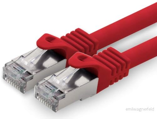 15m röd 1 stycke CAT.7 nätverkskabel patchkabel SFTP PIMF LSZH Gigabit Lan kabel 10Gb s cat7 raw med RJ45 kontakt Cat6a kompatibel CAT5 CAT6 cat8 4251073605890