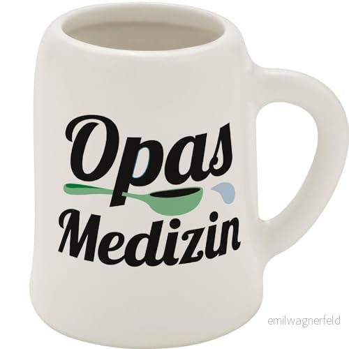 GRUSS & CO snapmugg med motiv morfar New Bone Kina, 5 cl, minikanna slogan Rolig present, fest, herrgåva 73836 4036018738365