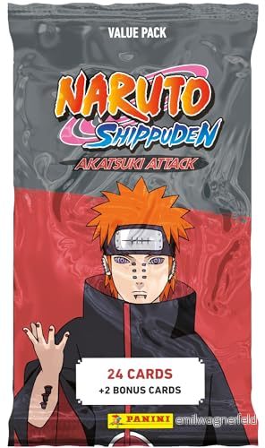 Panini Naruto Shippuden handelskort 2 fettpaket 24 bonuskort, 004629B26FP 8051708008500