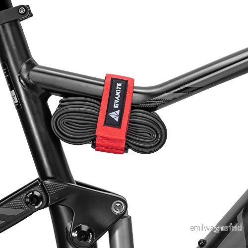 Granite Rockband MTB Ram Bärrem för Innerdäck och Cykelverktyg, Cykelförvaringslösning att Fästa Extra Utrustning på Din Mountainbike, BMX cykel, Landsvägscykel Gruscykel (Röd) 4712931188738