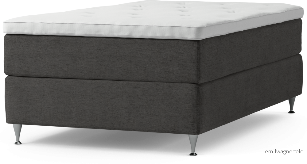 Delux Dream Kontinentalsäng, enkelsäng 120 cm med bäddmadrass och sängben SOeoR