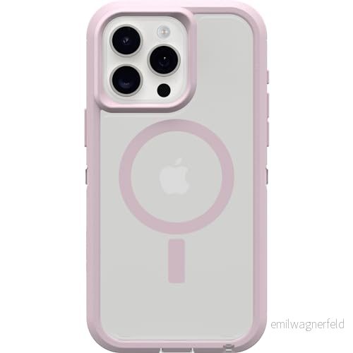 OtterBox iPhone 15 Pro MAX (endast endast) Defender Series XT genomskinligt fodral berg frost (klar), skärmlös, robust, knäpps till MagSafe, snodd 840304736720
