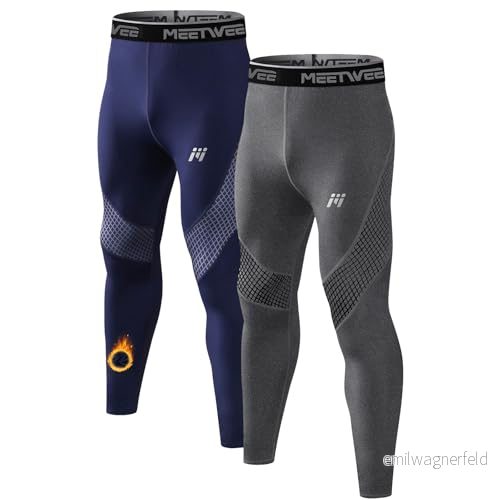 MEETWEE termiska underkläder för män Long Johns, leggings varma kompressionstights baslager botten sportbyxor byxor 738060984878