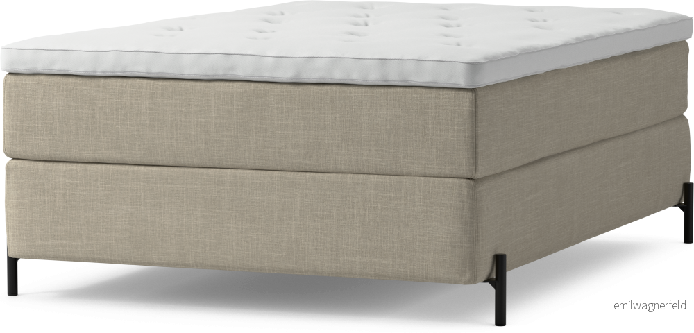 Delux Dream Kontinentalsäng, enkelsäng 140 cm med bäddmadrass och sängben Stq3x