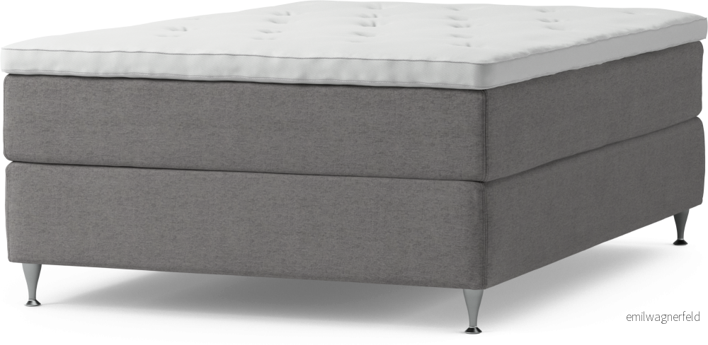 Delux Dream Kontinentalsäng, enkelsäng 140 cm med bäddmadrass och sängben 5FK5c