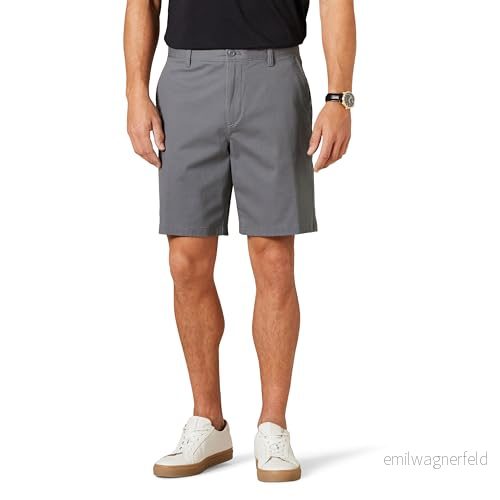 Amazon Essentials Herr Classic Fit 9" Comfort Stretch Chino Short, Träkol, 31 197153017921