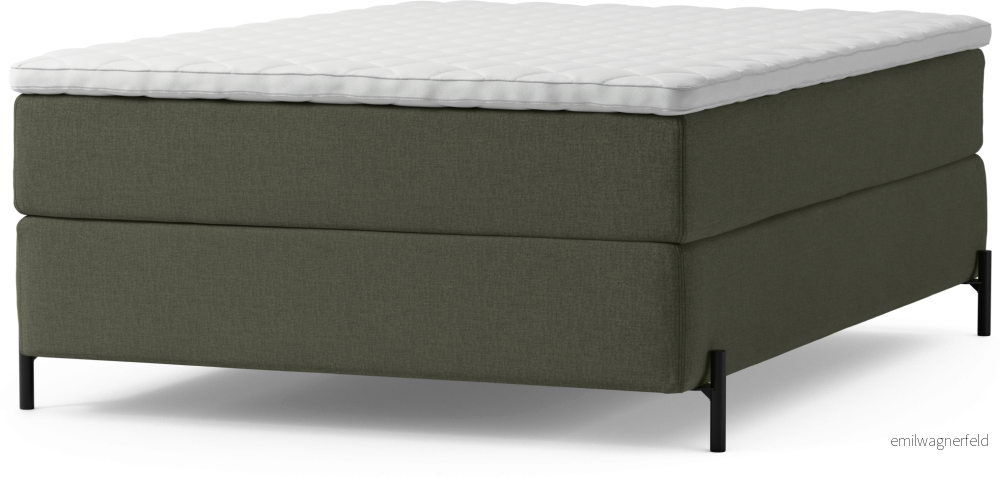 Delux Dream Kontinentalsäng, enkelsäng 140 cm med bäddmadrass och sängben TZgCR