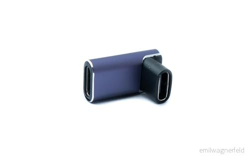System S USB4 adapter typ C uttag till 40 Gbit/s USB 4.0 vinkelkabel i grått 4251926639188