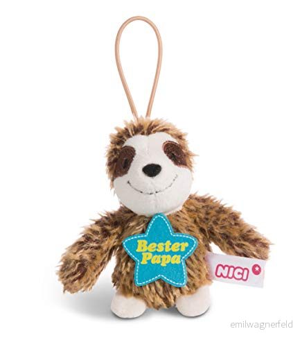 NICI 44851 hänge sengångare med talesätt bästa pappa 8 cm loop, brun 4012390448511