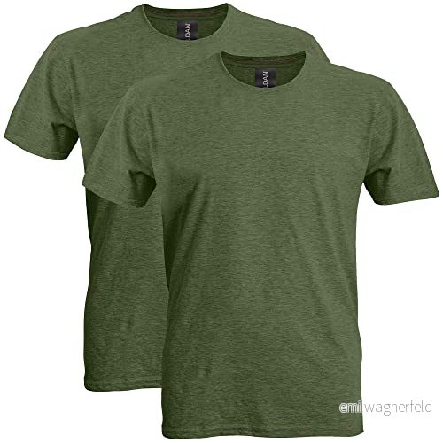 64000 Gildan Softstyle kortärmad t shirt för män, Heather militär grön, M 192370504384