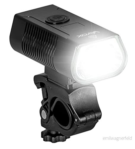 Främre cykellampa, ficklampa cykellampa 5x LED PRO 1020lm powerbank svart VA0073 VAYOX 5902689078897