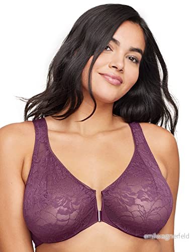 Glamorise spets T back Wonderwire BH bygel #9246 i plusstorlek för kvinnor., 85E 889902080897
