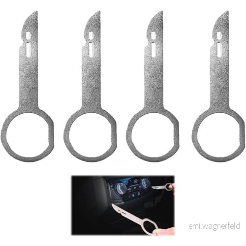 4 stycken bilradio borttagningsverktyg, radio upplåsningsverktyg, kompatibel med VW för Ford Mercedes Radios upplåsningsverktyg 9588667421310