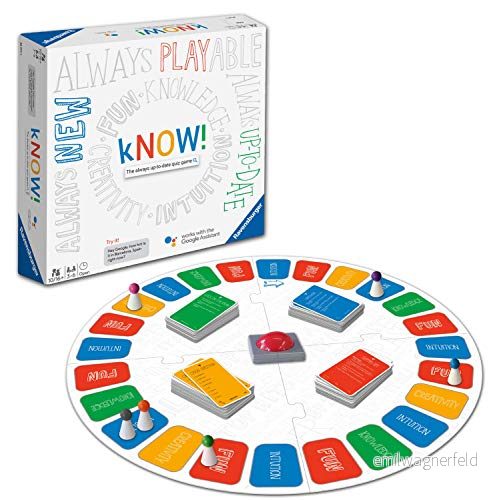 Ravensburger 26071 Know visste det interaktivt brädspel för barn och vuxna ålder från 10 år Always to date frågespel drivs av Google Assistant 4005556260713