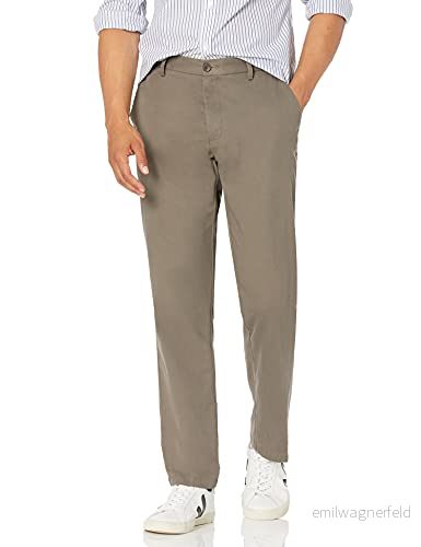 Amazon Essentials herr rak passform skrynkelfri platt framsida chinos byxa, brungrå, 34 B x 32 L 191770924594