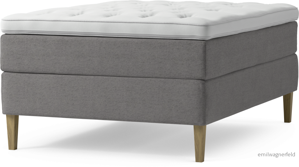 Delux Dream Kontinentalsäng, enkelsäng 140 cm med bäddmadrass och sängben ckAUT